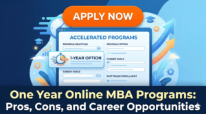 One Year Online MBA Programs: Pros, Cons, and Career Opportunities One Year Online MBA Programs Pros, Cons, and Career Opportunities